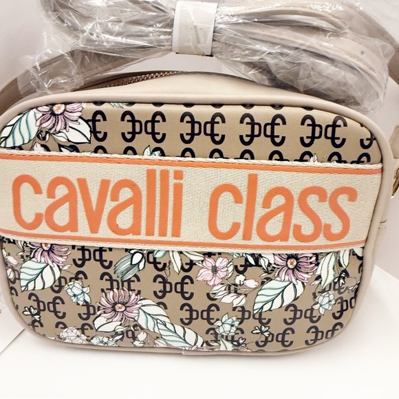 NWT Cavalli Class Lucilla Camera Floral Women's Zip Up Crossbody Purse - Picture 3 of 6